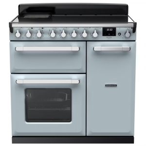 Rangemaster ESDL90EIPMSB/CM1 Estel Deluxe 90cm Induction Range Cooker – Misty Blue with Chrome Trim