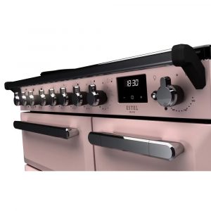 Rangemaster ESDL90EIPPPKCM1 Estel Deluxe 90cm Induction Range Cooker – Pale Pink with Chrome Trim 3