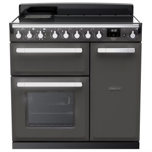 Rangemaster ESDL90EIPSLT/CM1 Estel Deluxe 90cm Induction Range Cooker – Slate with Chrome Trim