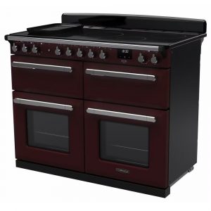 Rangemaster ESDLB110EIPBOR-CM1 Estel Deluxe BC 110cm Induction Range Cooker – Bordeaux with Chrome Trim 1
