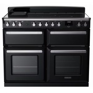 Rangemaster-ESDLB110EIPGBL-CM1-Estel-Deluxe-BC-110cm-Induction-Range-Cooker-–-Gloss-Black-with-Chrome-Trim.