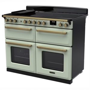 Rangemaster ESDLB110EIPMNT-AB1 Estel Deluxe BC 110cm Induction Range Cooker – Heather with Antique Brass Trim 1