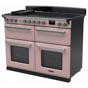 Rangemaster ESDLB110EIPPPK-CM1 Estel Deluxe BC 110cm Induction Range Cooker – Pale Pink with Chrome Trim 1