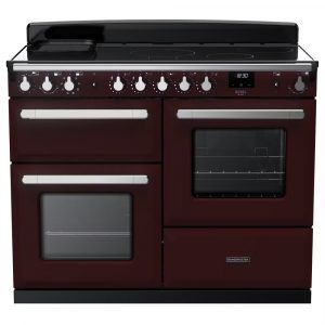 Rangemaster ESDLO110EIPBOR-CM1 Estel Deluxe OC 110cm Induction Range Cooker – Bordeaux with Chrome