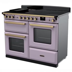 Rangemaster ESDLO110EIPHTH-AB1 Estel Deluxe OC 110cm Induction Range Cooker – Heather with Antique Brass Trim 1
