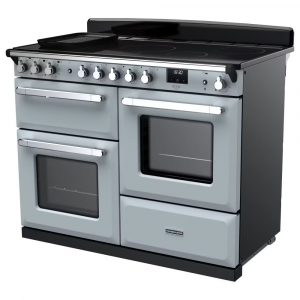 Rangemaster ESDLO110EIPMSB-CM1 Estel Deluxe OC 110cm Induction Range Cooker – Misty Blue with Chrome Trim 1