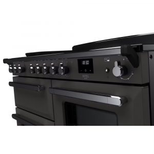 Rangemaster ESDLO110EIPSLT-CM1 Estel Deluxe OC 110cm Induction Range Cooker –Slate with Chrome 2