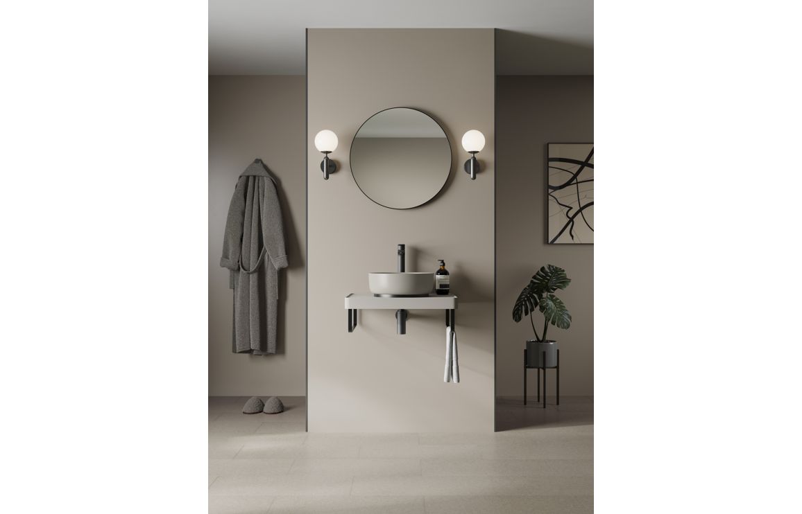 Abode ABB1006 Cava 375mm Round Basin - Pebble Matt - Image 5