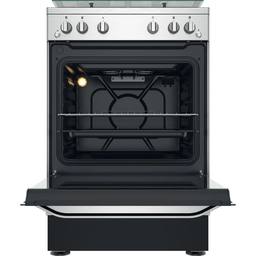 Hotpoint HS67G2PMX 60cm Freestanding Gas Cooker - Silver - Image 3