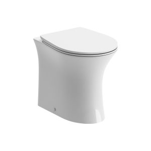 Ideal Suites SJBR100525 Maje Rimless Back To Wall WC & Soft Close Seat - White
