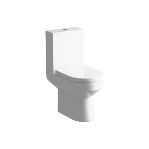 Ideal Suites SJBR117072 Florous Rimless Close Coupled Open Back WC & Soft Close Seat - White