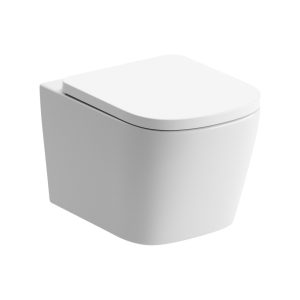 Ideal Suites SJBR1890 Tilly Rimless Wall Hung Short Projection WC & Soft Close Seat - White